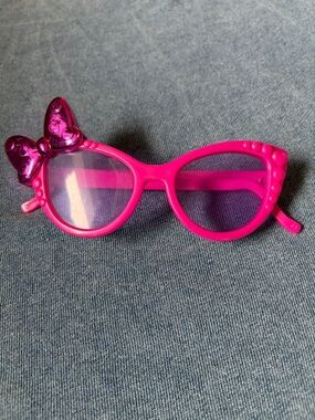 Kids Pink Bow Cat-Eye Play Glasses
